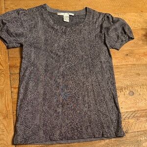 Diane Von Furstenberg Metallic Gray Top
